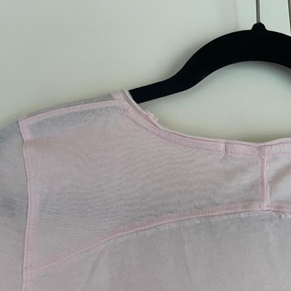 Free People - We the People Sonnet T-shirt Tee Chiffon Cake Pale Pink MED - Picture 5 of 8